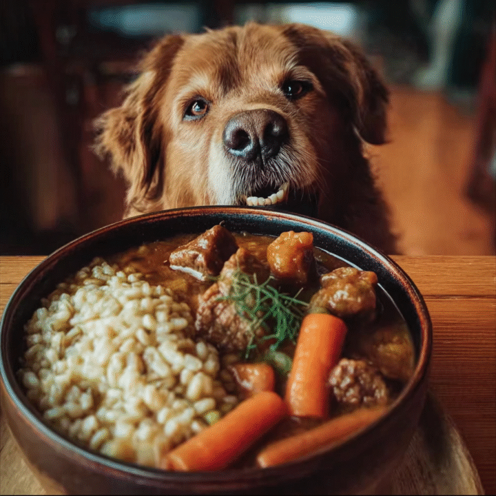 Wholesome Beef & Barley Dog Stew