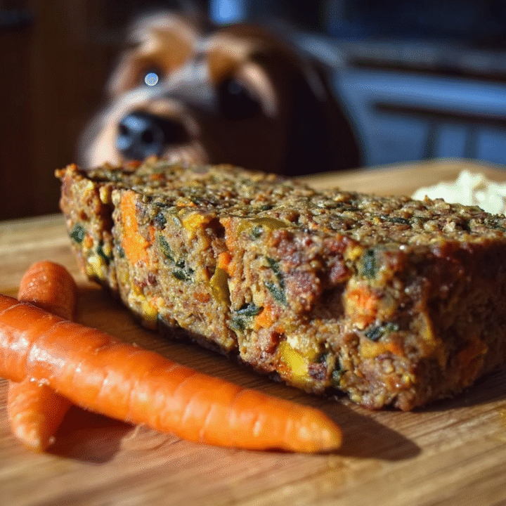 Homemade Veggie and Meatloaf Dinner for Dogs