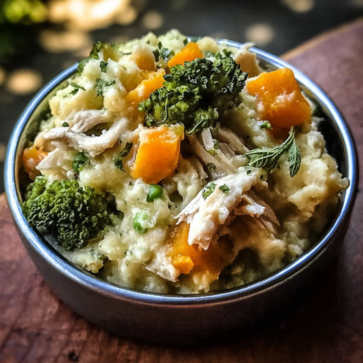 Hearty Chicken & Veggie Mash for Dogs