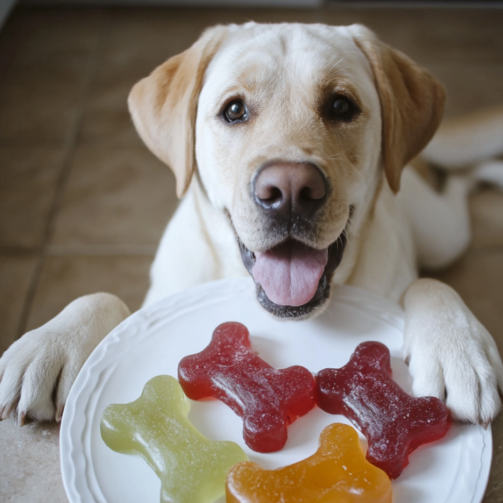 Fruit-Flavored Gelatin Bone Treats for Dogs