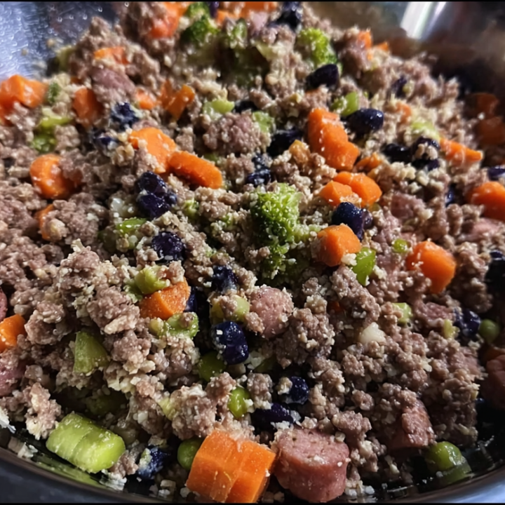 Wholesome Beef & Veggie Dog Food Recipe