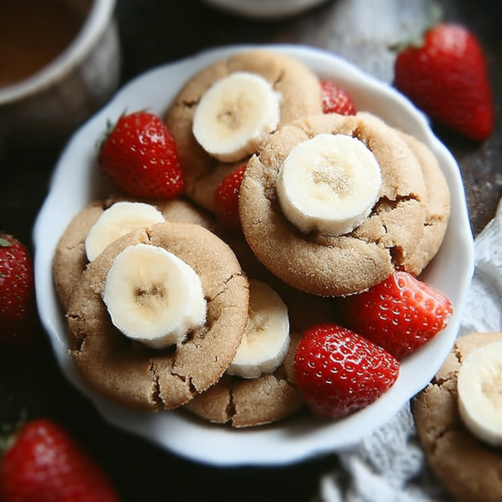Homemade Strawberry Banana Cookies for Dogs