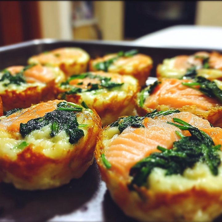 Homemade Salmon & Spinach Dog Cakes