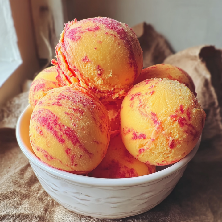 Refreshing Mango & Strawberry Swirl Frozen Dog Treats