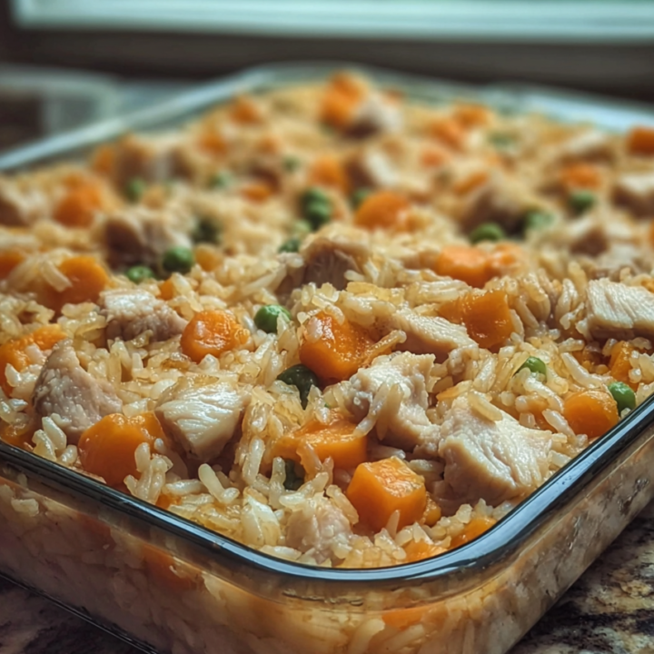 Homemade Chicken & Rice Casserole for Dogs