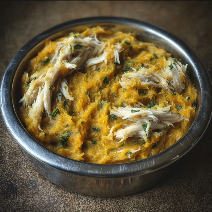 Healthy Sweet Potato Chicken Mash Dog Food Recipe